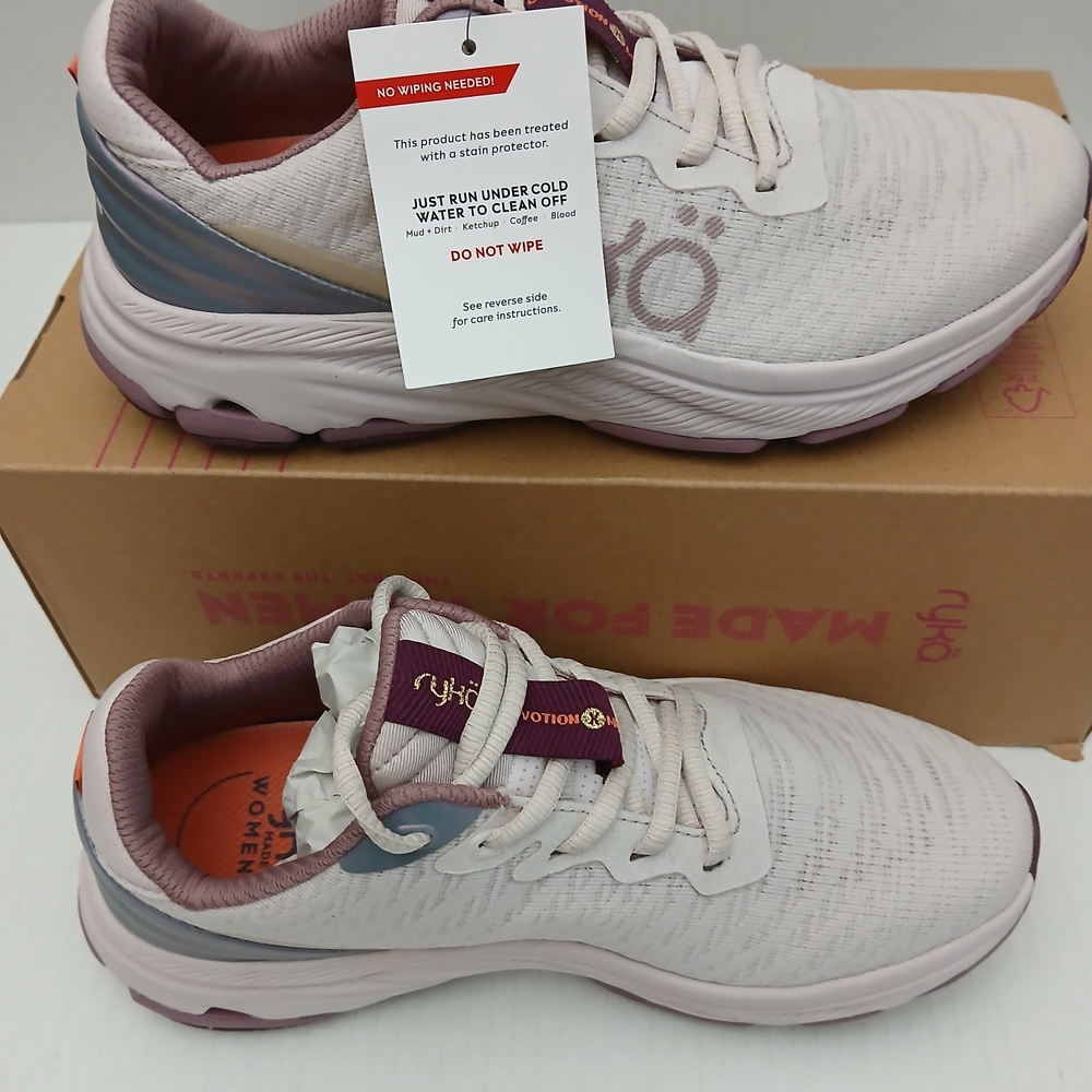 Ryka Women's Cream and Purple Running Shoes - Picture 13 of 16